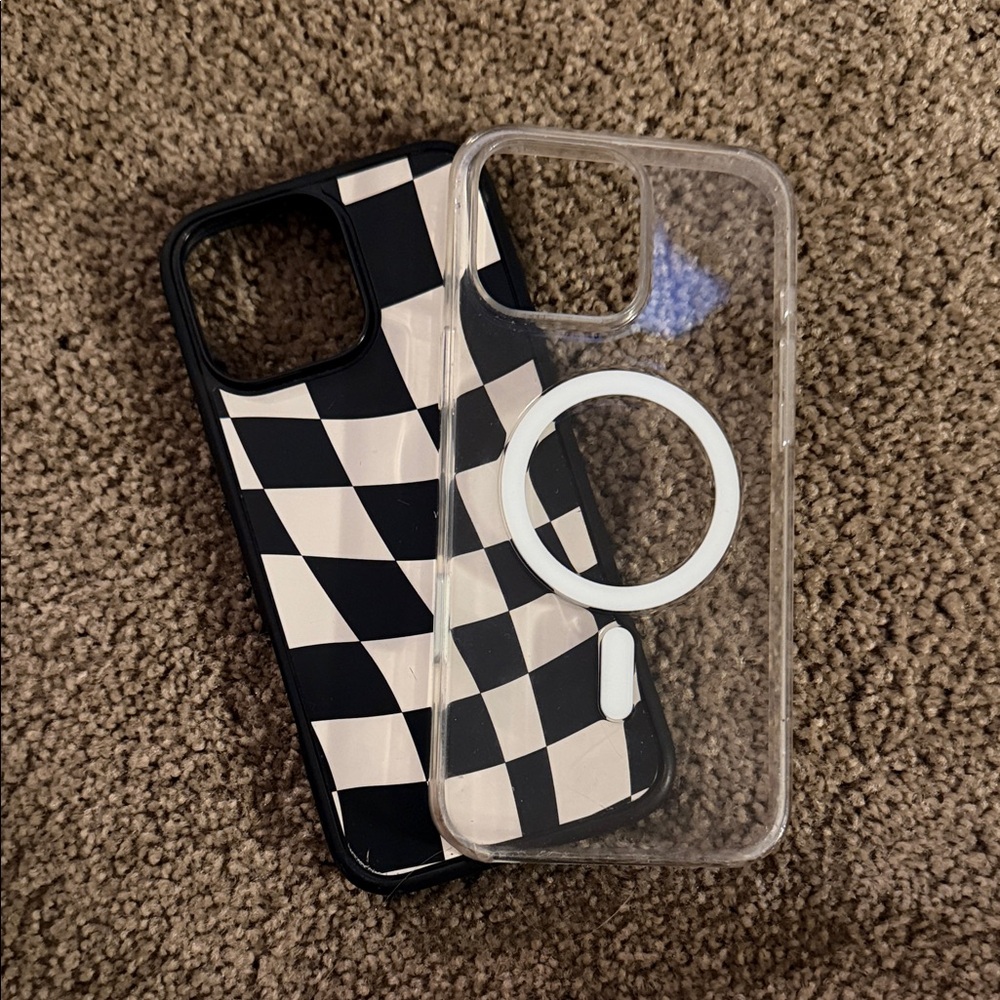 OtterBox Black and White Checkered Phone Case
